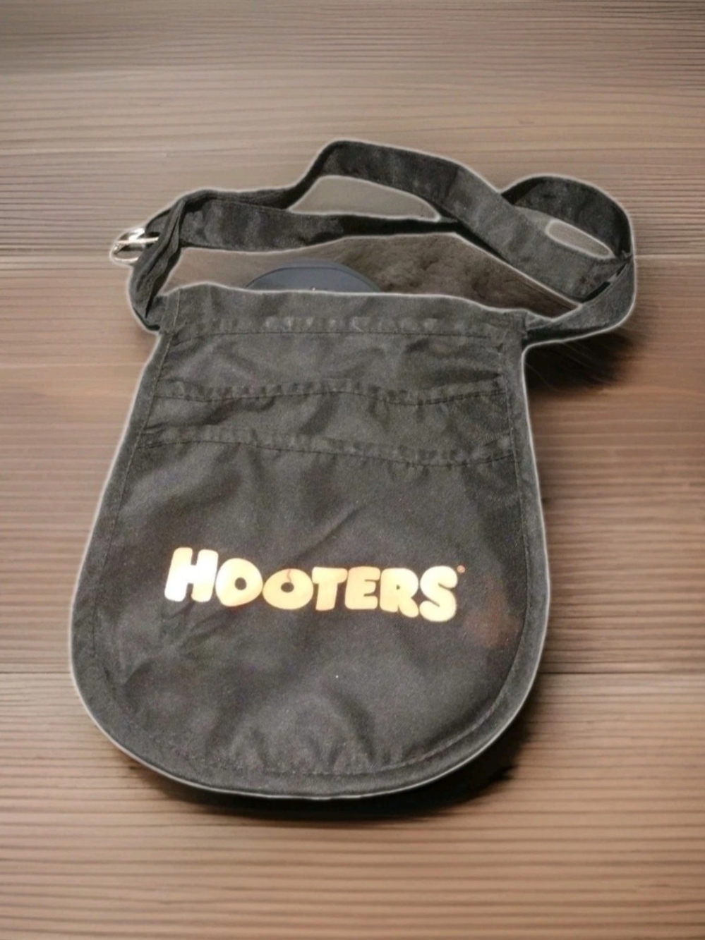 Hooters Black Waitress Apron With Orange Logo